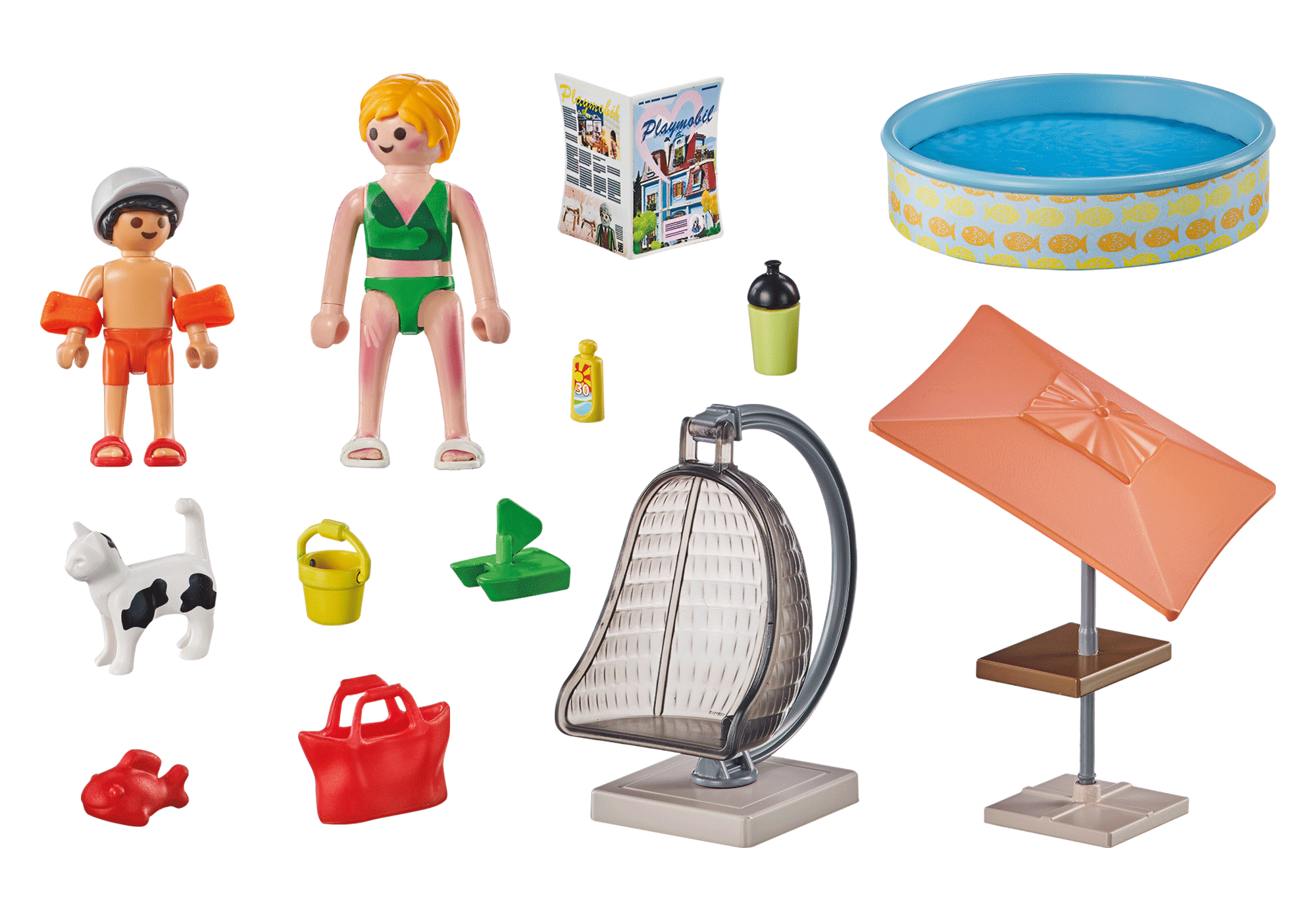 DISCTRACTIE LA PISCINA IN CURTE - PLAYMOBIL LIVING HOUSE (PM71476)