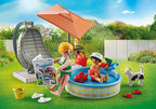 FUN AT THE BACKYARD POOL - PLAYMOBIL LIVING HOUSE (PM71476)
