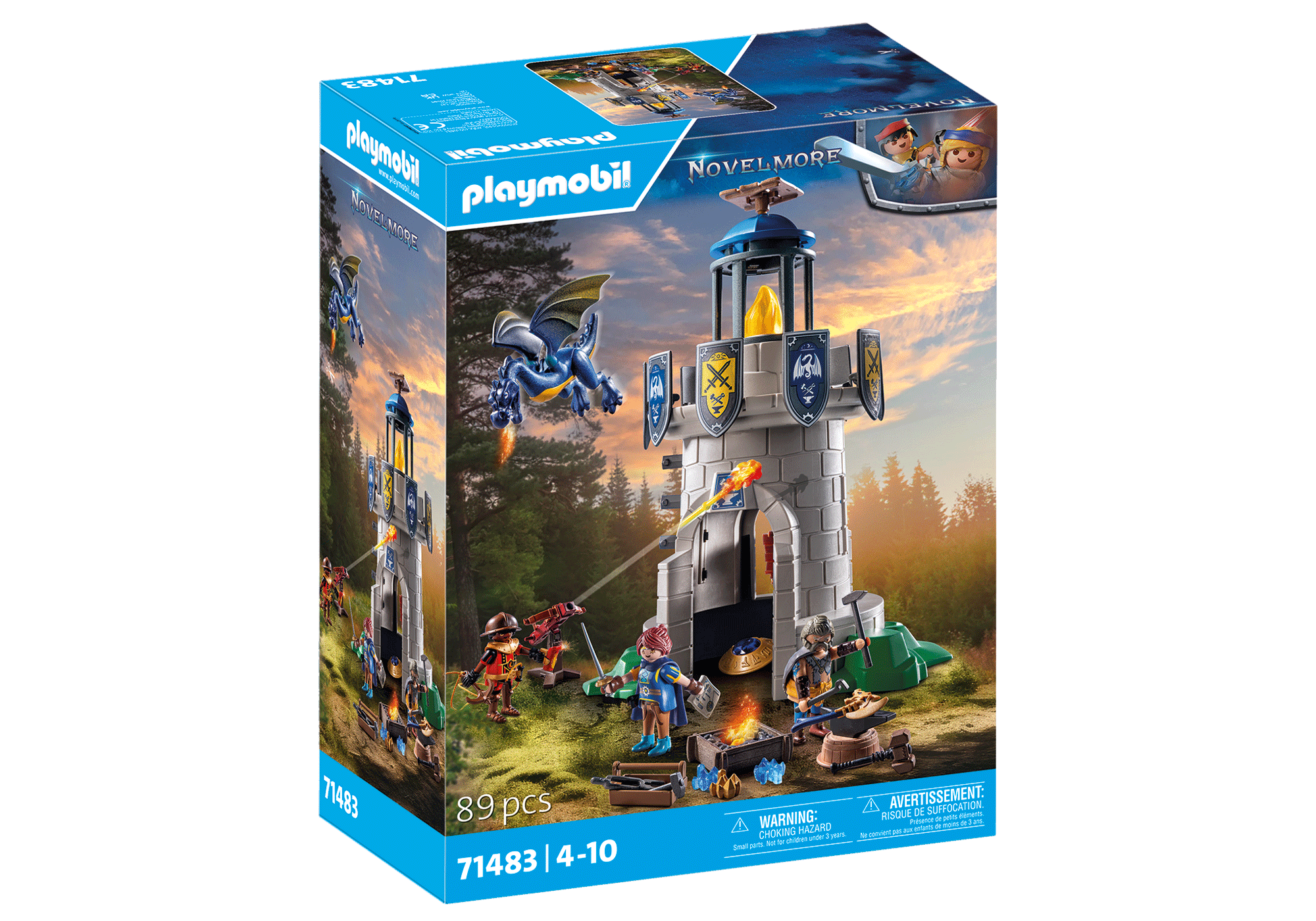 TURNUL CAVALERULUI CU FIERAR SI DRAGON - PLAYMOBIL NOVELMORE (PM71483)