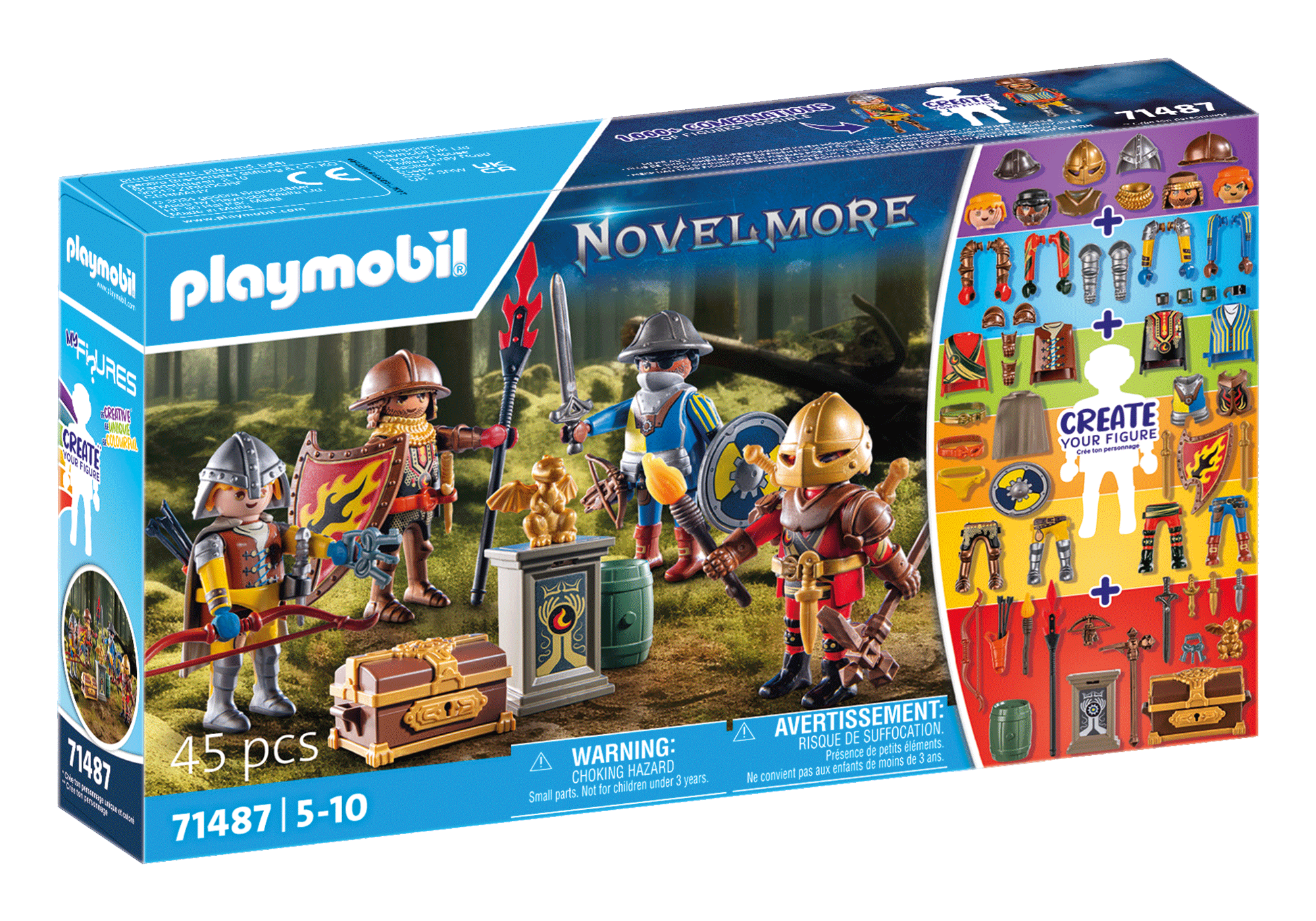 CREEAZA PROPRIA FIGURINA CAVALERII NOVELMORE - PLAYMOBIL MY FIGURES (PM71487)