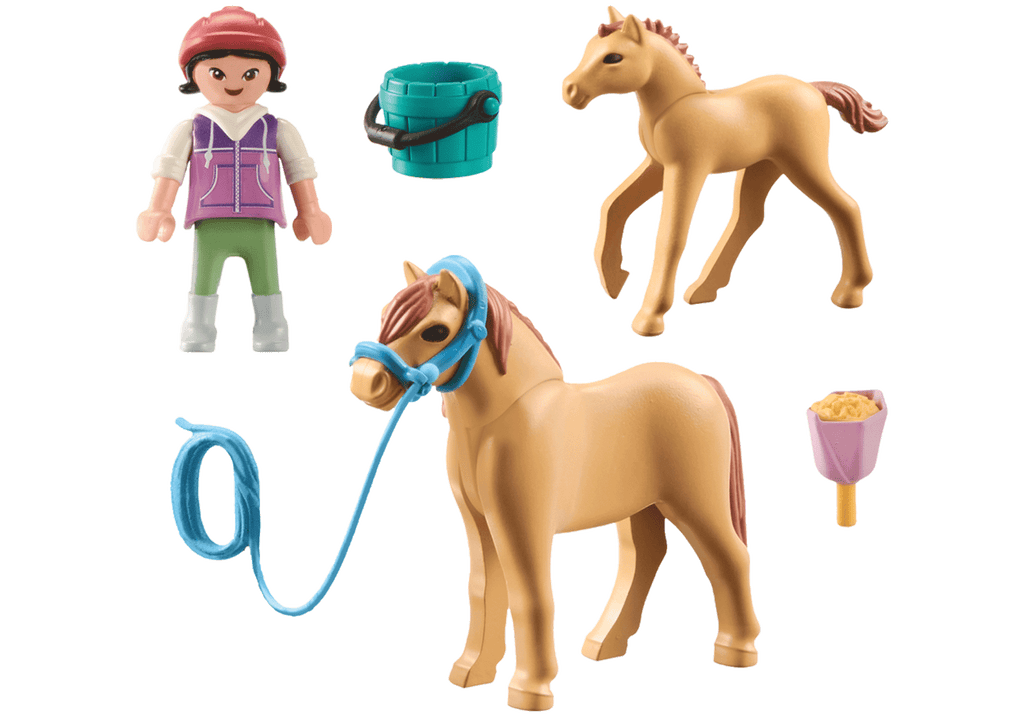 COPIL CU PONEI SI MANZ - PLAYMOBIL PONIES (PM71498)