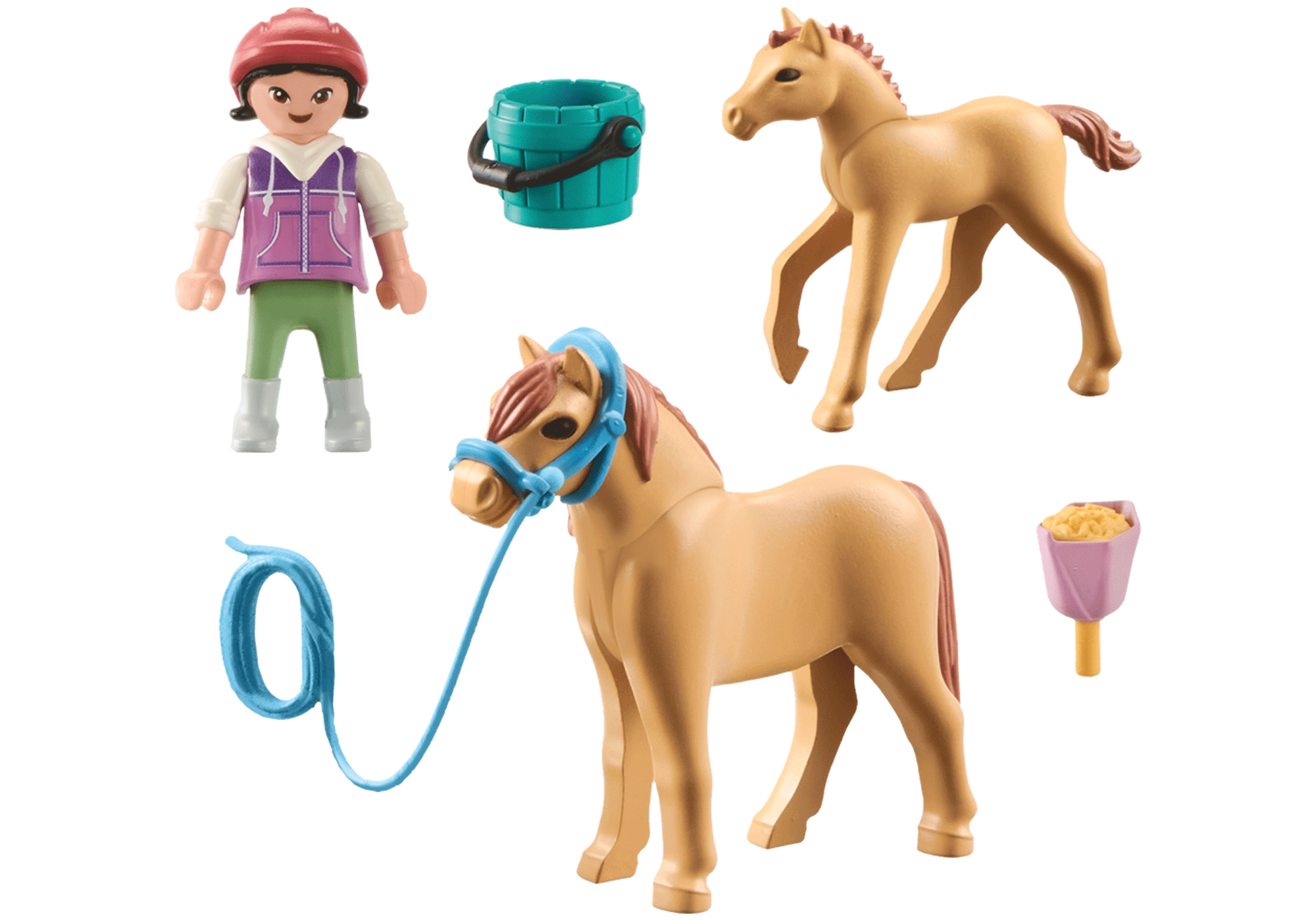 COPIL CU PONEI SI MANZ - PLAYMOBIL PONIES (PM71498)