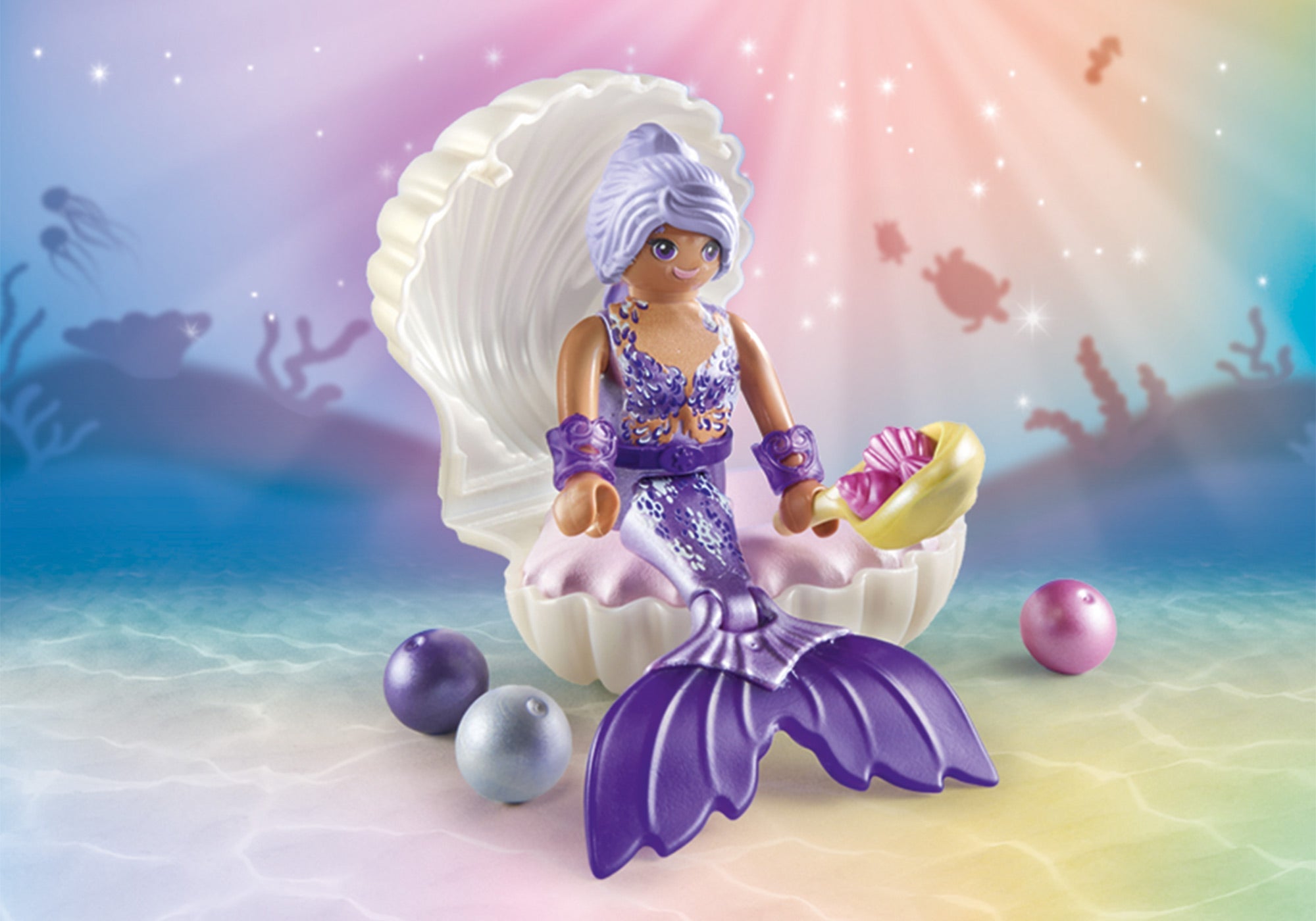SIRENA CU PERLA IN SCOICA - PLAYMOBIL MERMAIDS (PM71502)