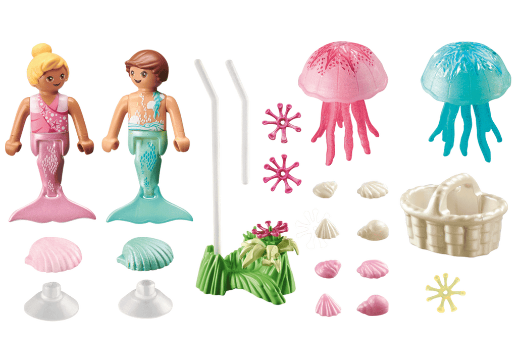 CHILDREN MERMAIDS WITH JELLYFISH - PLAYMOBIL MERMAIDS (PM71504)