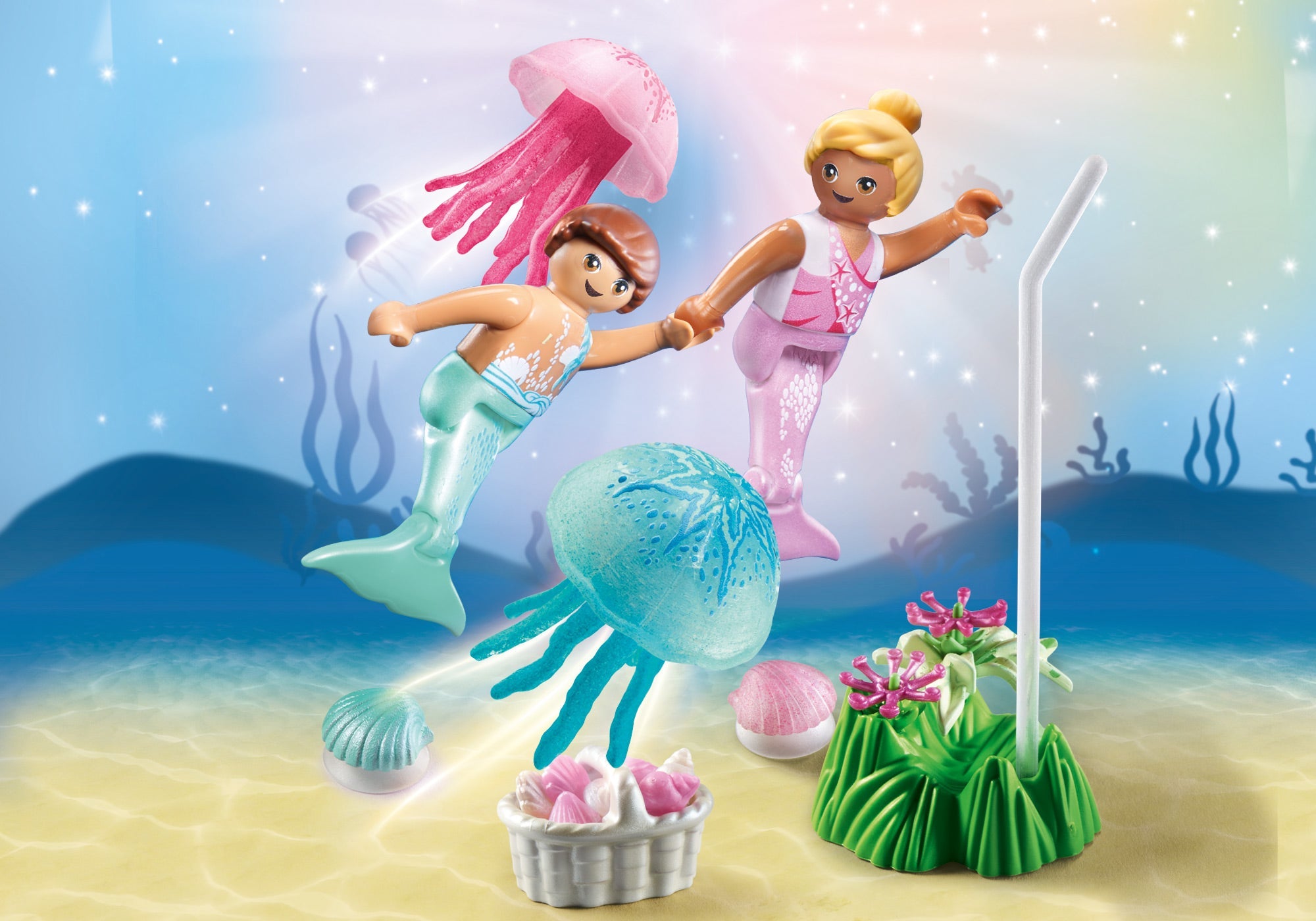 COPII SIRENE CU MEDUZE - PLAYMOBIL MERMAIDS (PM71504)