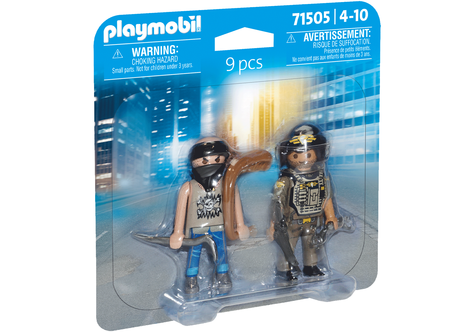SET 2 FIGURINE POLITIST CU HOT - PLAYMOBIL POLICE (PM71505)
