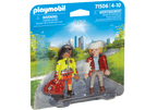 SET 2 FIGURINE PARAMEDIC CU PACIENT - PLAYMOBIL HOSPITAL (PM71506)