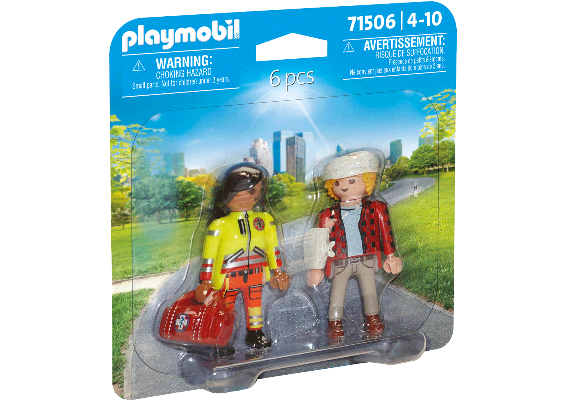 SET 2 FIGURINE PARAMEDIC CU PACIENT - PLAYMOBIL HOSPITAL (PM71506)