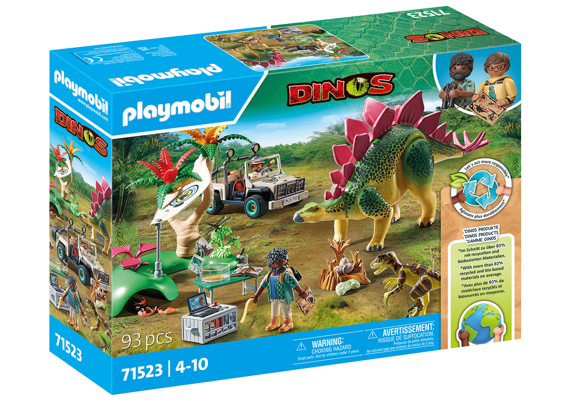 TABARA DE CERCETARE CU DINOZAURI - PLAYMOBIL DINOS (PM71523)