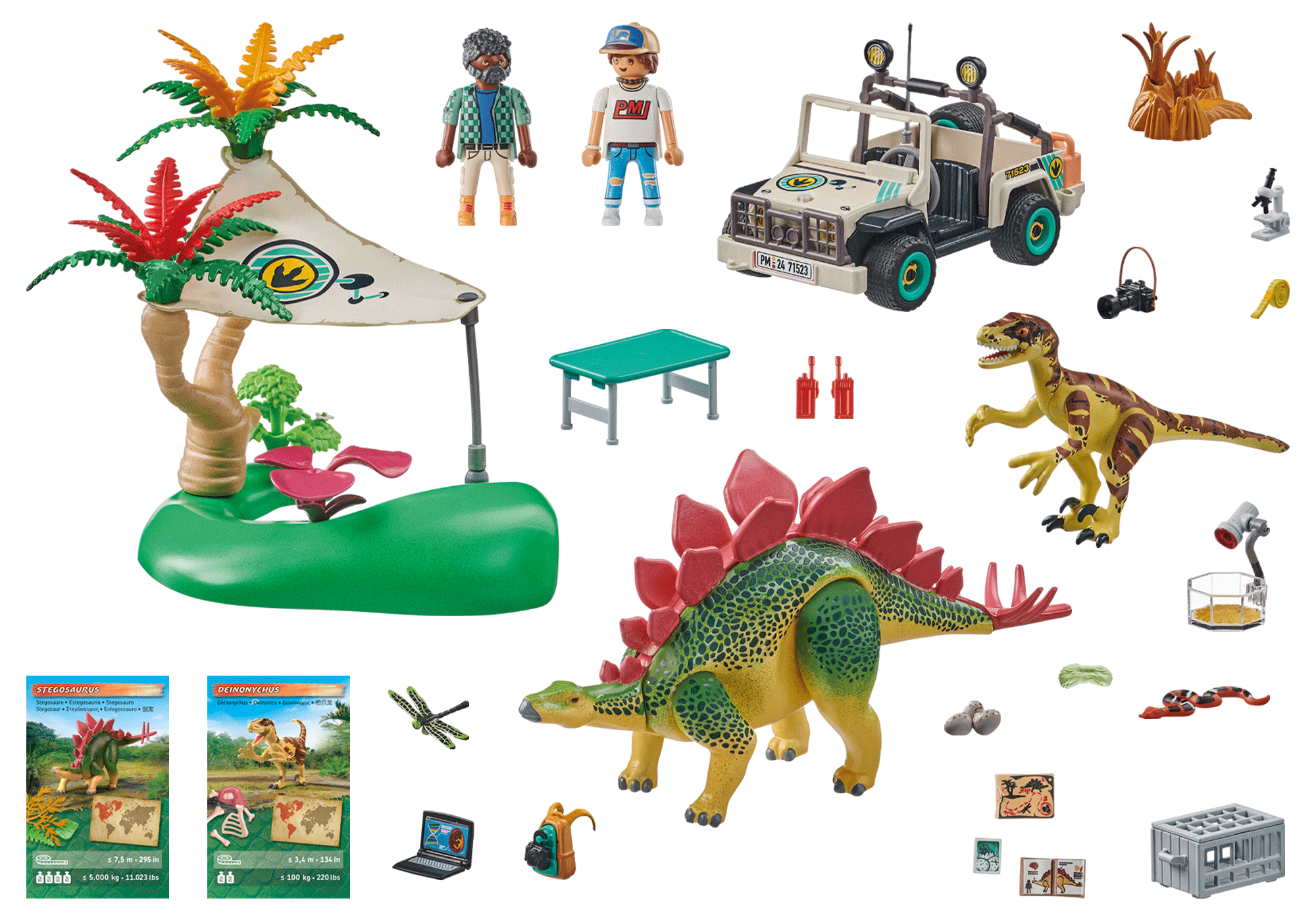 TABARA DE CERCETARE CU DINOZAURI - PLAYMOBIL DINOS (PM71523)