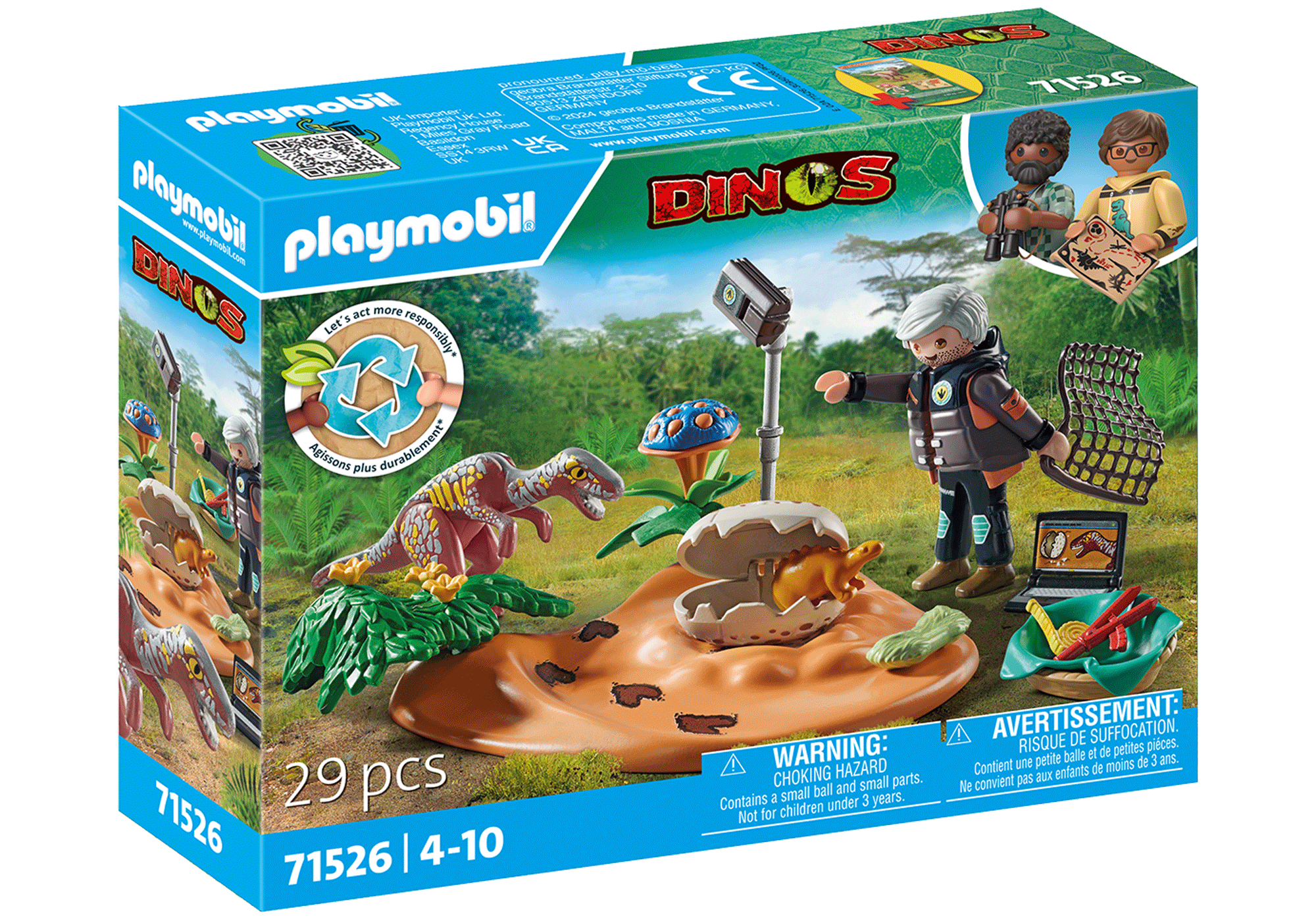 CUIB DE STEGOSAURUS SI HOT DE OUA - PLAYMOBIL DINOS (PM71526)