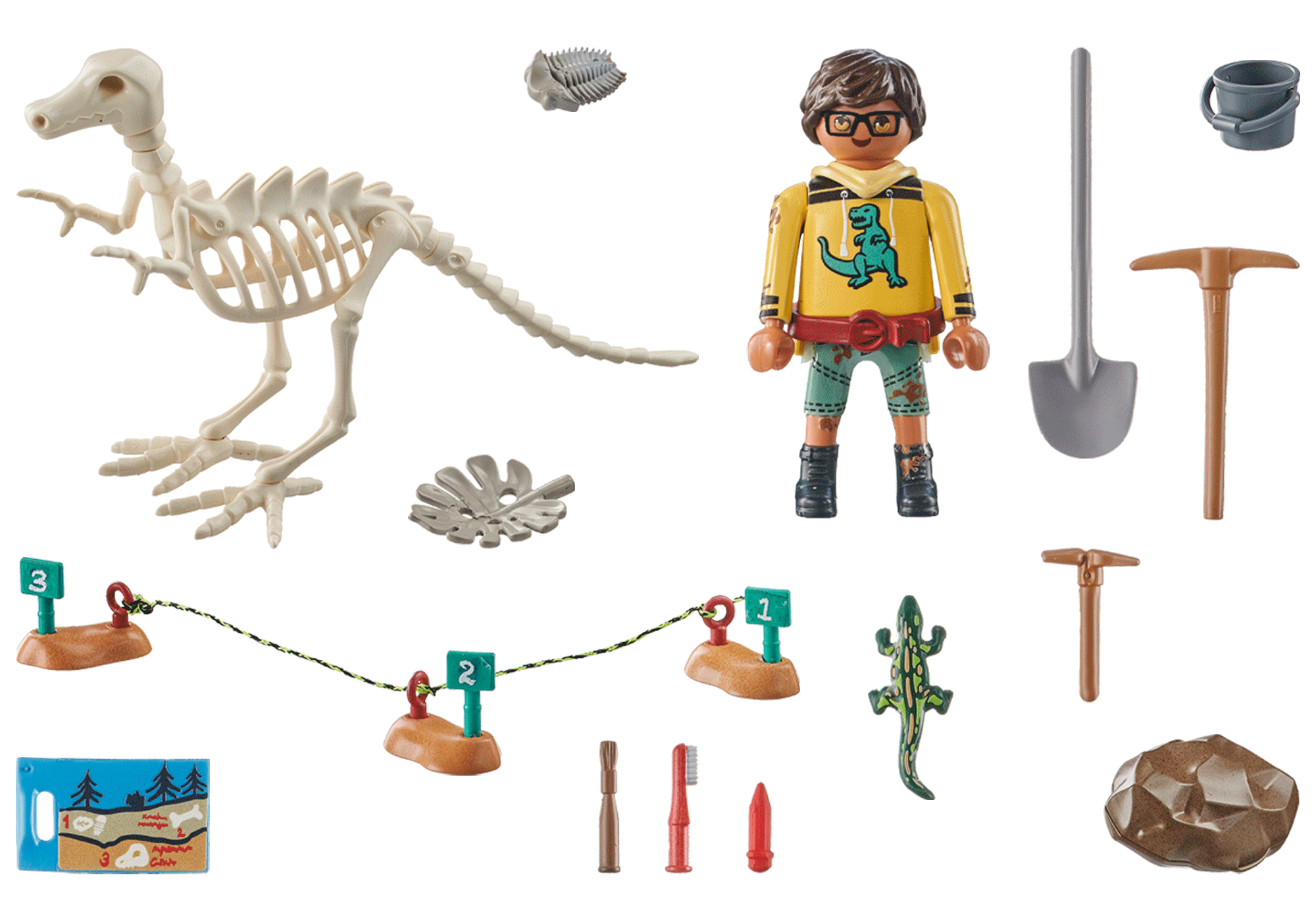 SAPATURI ARHEOLOGICE CU SCHELET DE DINOZAUR - PLAYMOBIL DINOS (PM71527)