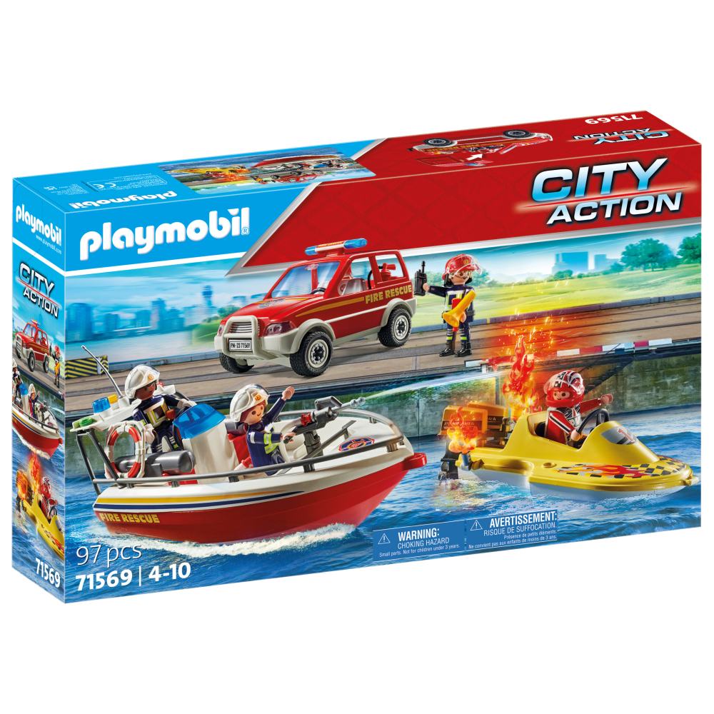 PLAYMOBIL - MISIUNEA POMPIERILOR PE APA - PLAYMOBIL CITY ACTION (PM71569)