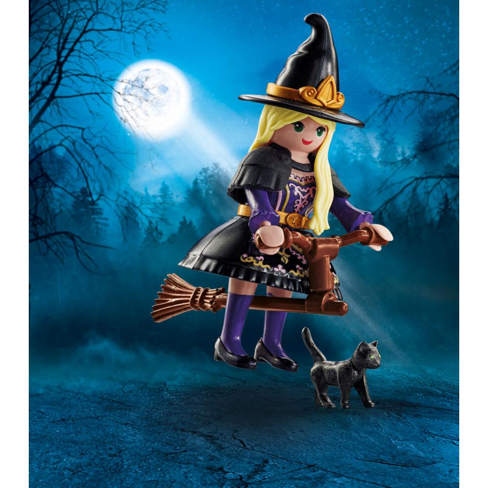 PLAYMOBIL - WITCH FIGURINE WITH CAT - PLAYMOBIL FIGURES (PM71584)
