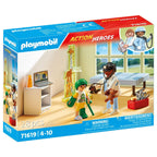 PLAYMOBIL - PEDIATRICIAN WITH CHILD AND TEDDY BEAR - PLAYMOBIL ACTION HEROS (PM71619)