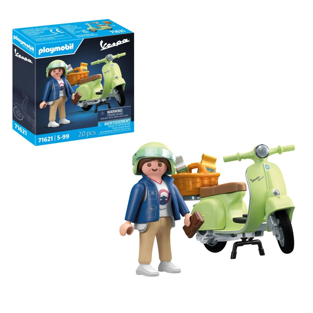 PLAYMOBIL - GREEN VESPA WITH A WOMAN - PLAYMOBIL VESPA (PM71621)