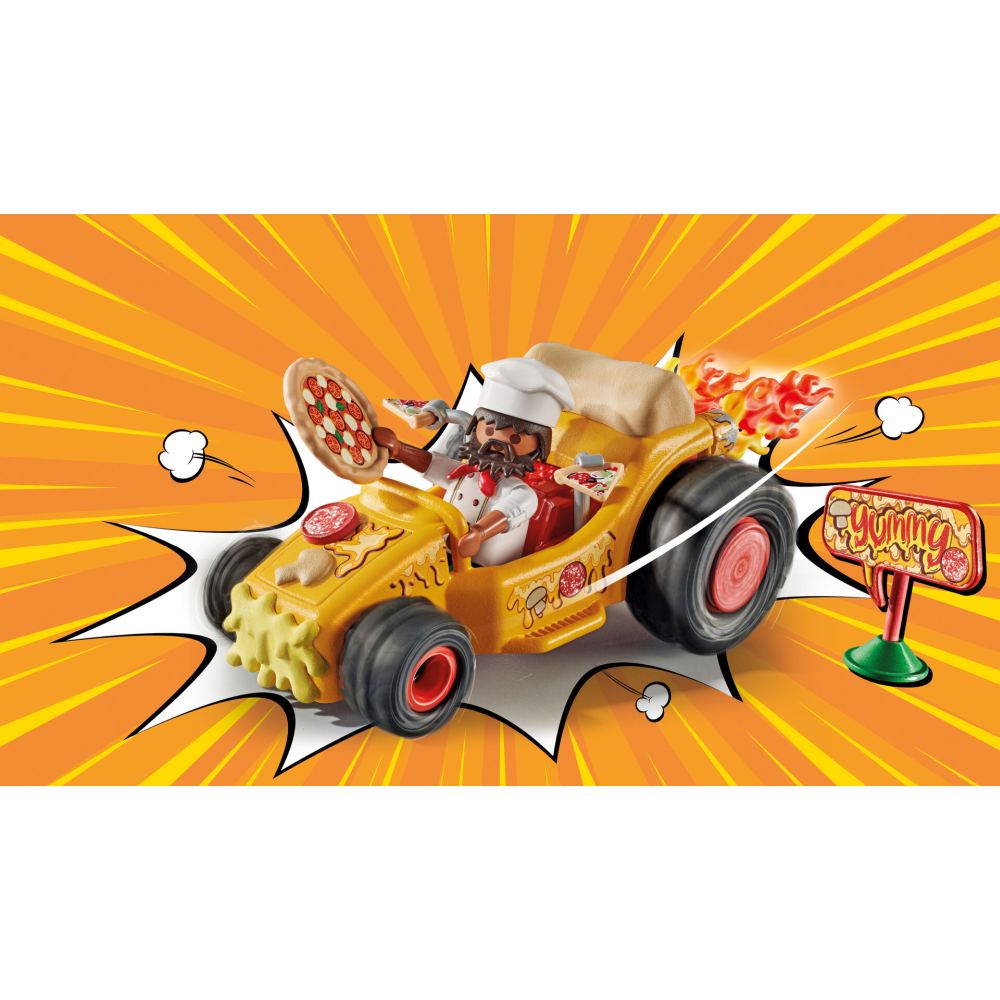 PLAYMOBIL - KART PULLBACK PIZZA - PLAYMOBIL CRAZY KARTS (PM71634)