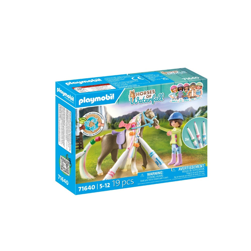 PLAYMOBIL - CAL CU PAR SI CREIOANE CRAYOLA - PLAYMOBIL HORSES OF WATERFALL (PM71640)