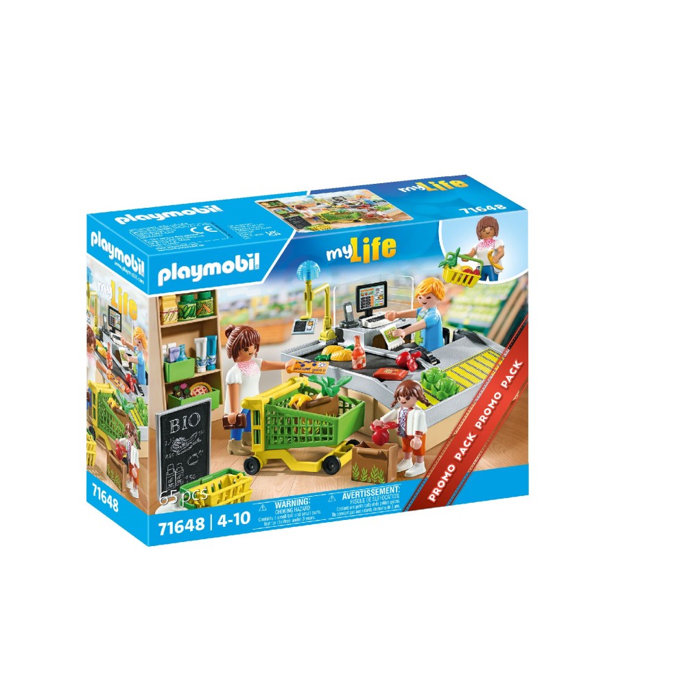 PLAYMOBIL - PROMO PACK SUPERMARKET WITH ORGANIC PRODUCTS - PLAYMOBIL MY LIFE (PM71648)
