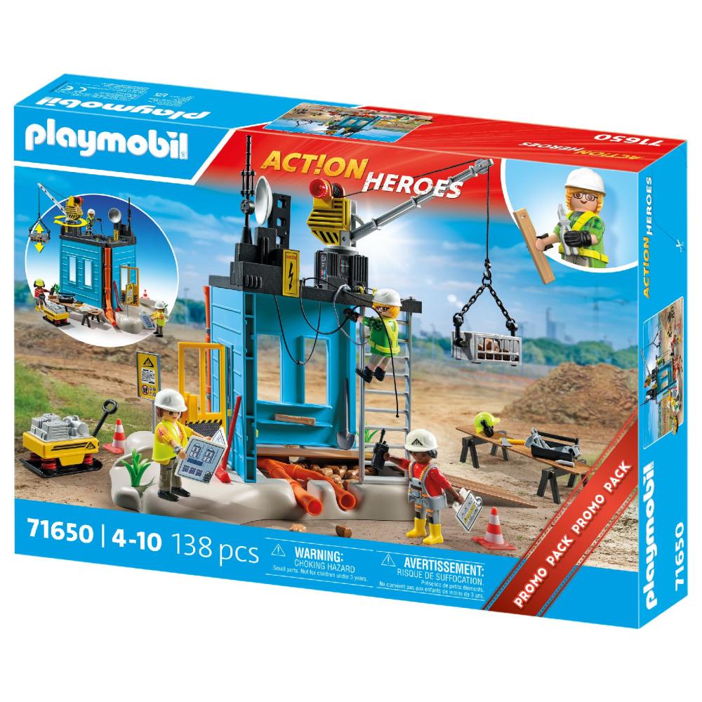 PLAYMOBIL - PROMO PACK CONSTRUCTION SITE - PLAYMOBIL ACTION HEROS (PM71650)