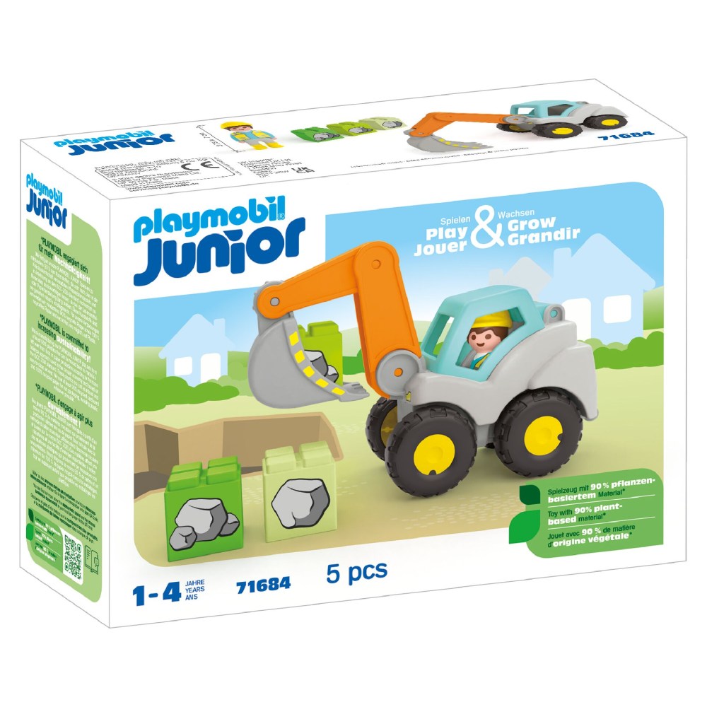 PLAYMOBIL JUNIOR - EXCAVATOR WITH MOBILE ARM - PLAYMOBIL JUNIOR (PM71684)