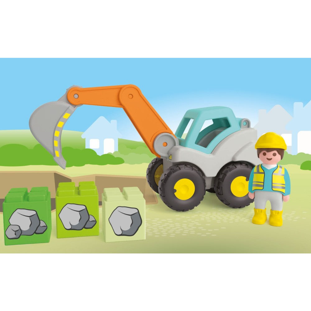 PLAYMOBIL JUNIOR - EXCAVATOR WITH MOBILE ARM - PLAYMOBIL JUNIOR (PM71684)
