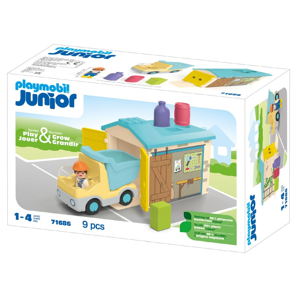 PLAYMOBIL JUNIOR - CAMION CU GARAJ DE SORTARE - PLAYMOBIL JUNIOR (PM71686)
