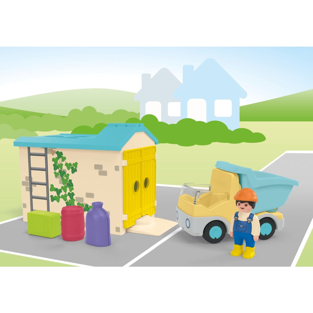 PLAYMOBIL JUNIOR - CAMION CU GARAJ DE SORTARE - PLAYMOBIL JUNIOR (PM71686)