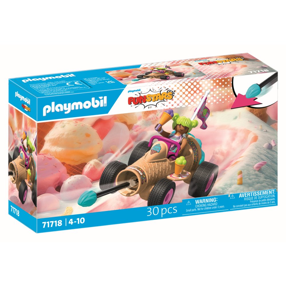 JUCARIE DE ROL CURSA CU CORNETUL DE INGHETATA - PLAYMOBIL ACTION HEROES (PM71718)