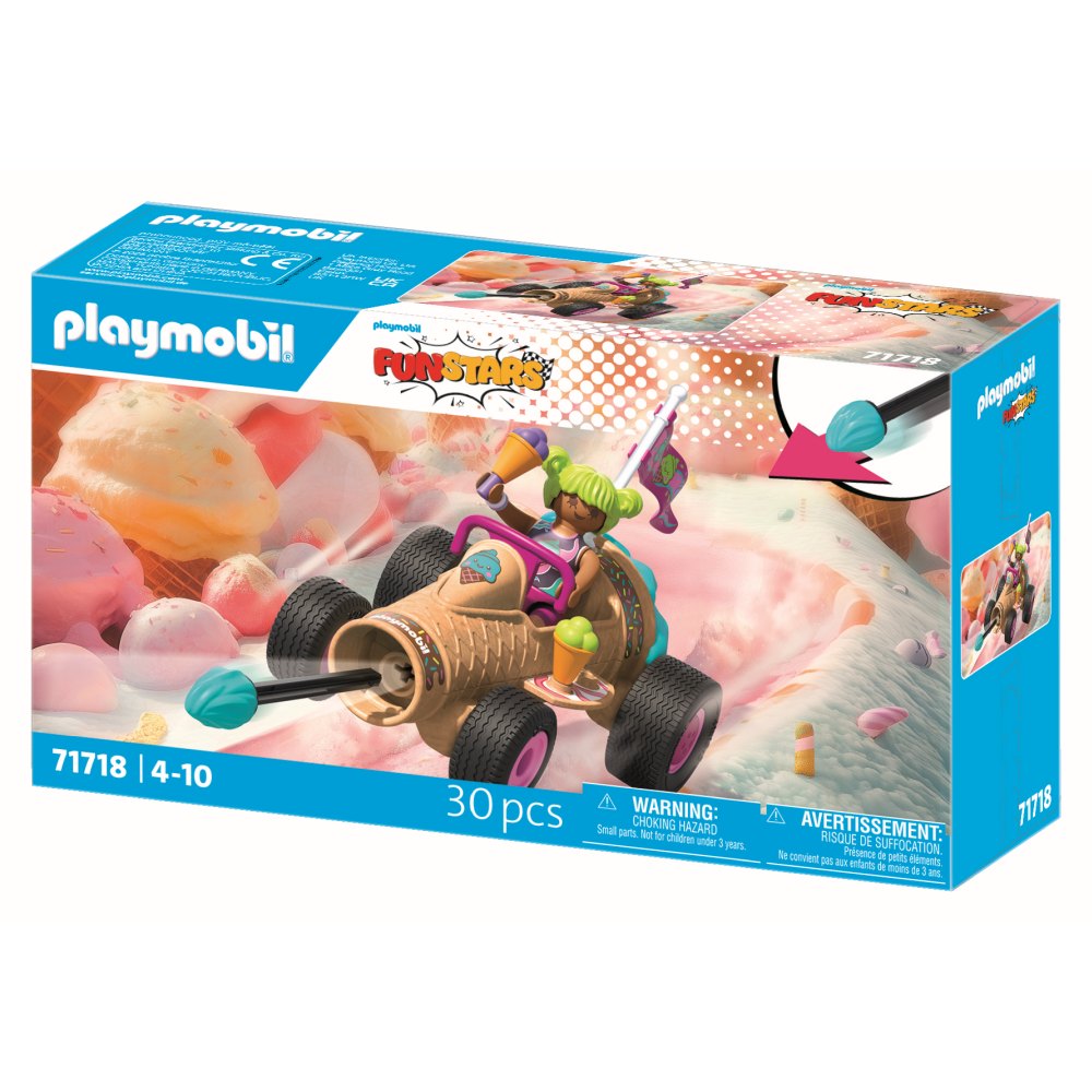 JUCARIE DE ROL CURSA CU CORNETUL DE INGHETATA - PLAYMOBIL ACTION HEROES (PM71718)