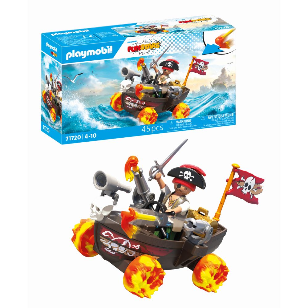 JUCARIE DE ROL CURSA CU BARCA PIRATILOR - PLAYMOBIL ACTION HEROES (PM71720)