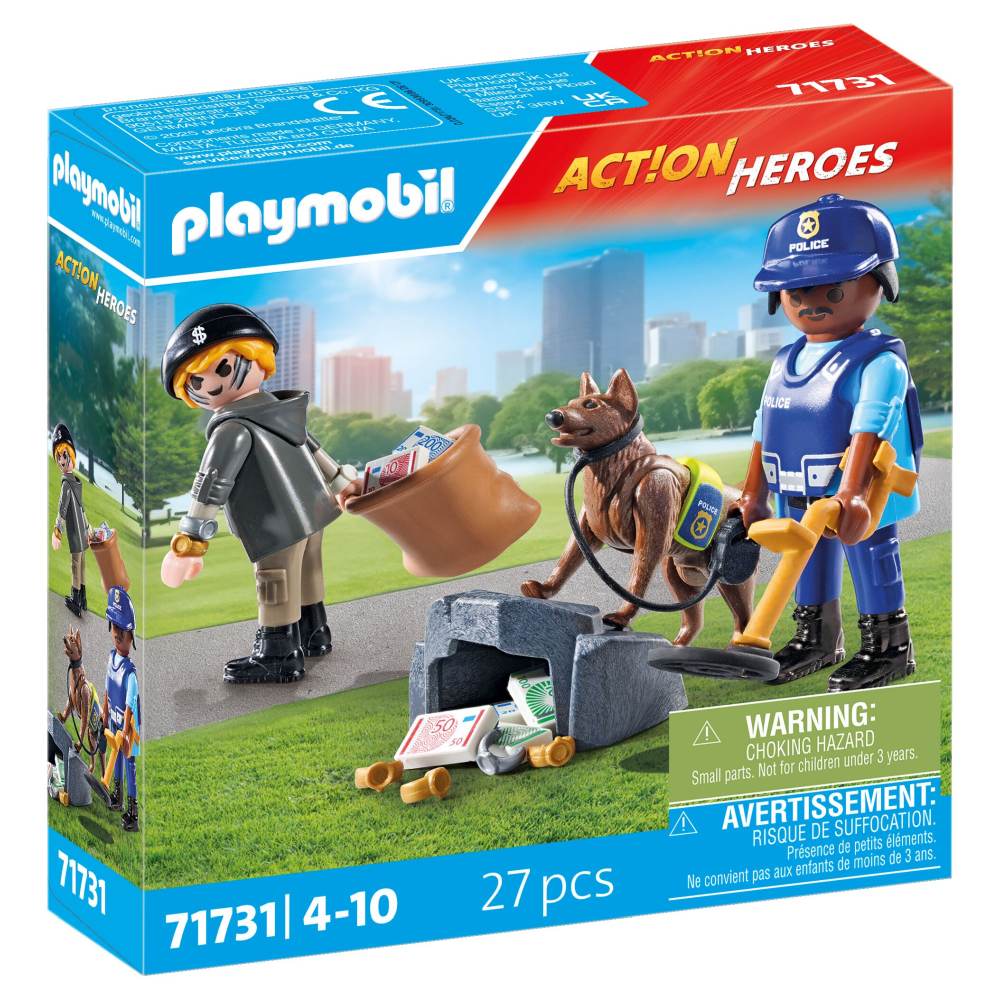 OPERATIUNEA DE CAUTARE A POLITISTULUI - PLAYMOBIL ACTION HEROES  (PM71731)