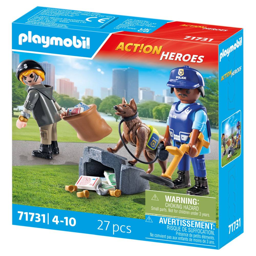 OPERATIUNEA DE CAUTARE A POLITISTULUI - PLAYMOBIL ACTION HEROES  (PM71731)