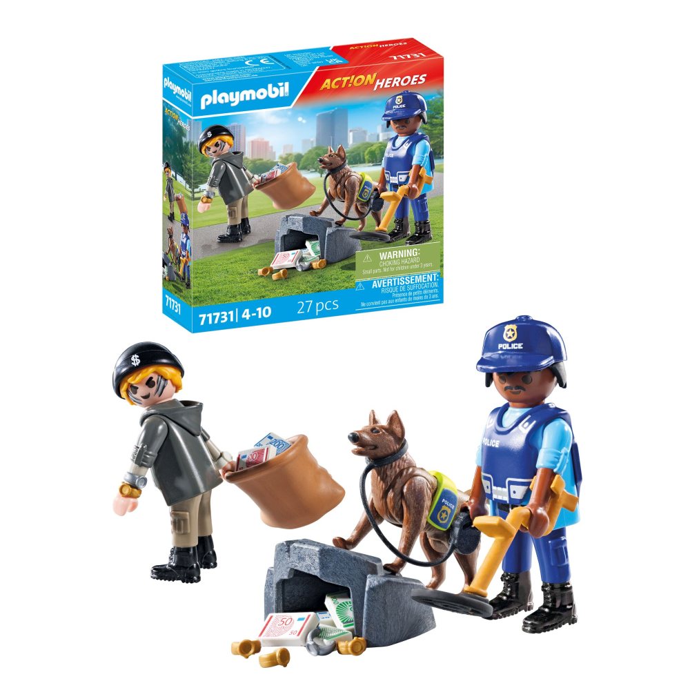 OPERATIUNEA DE CAUTARE A POLITISTULUI - PLAYMOBIL ACTION HEROES  (PM71731)