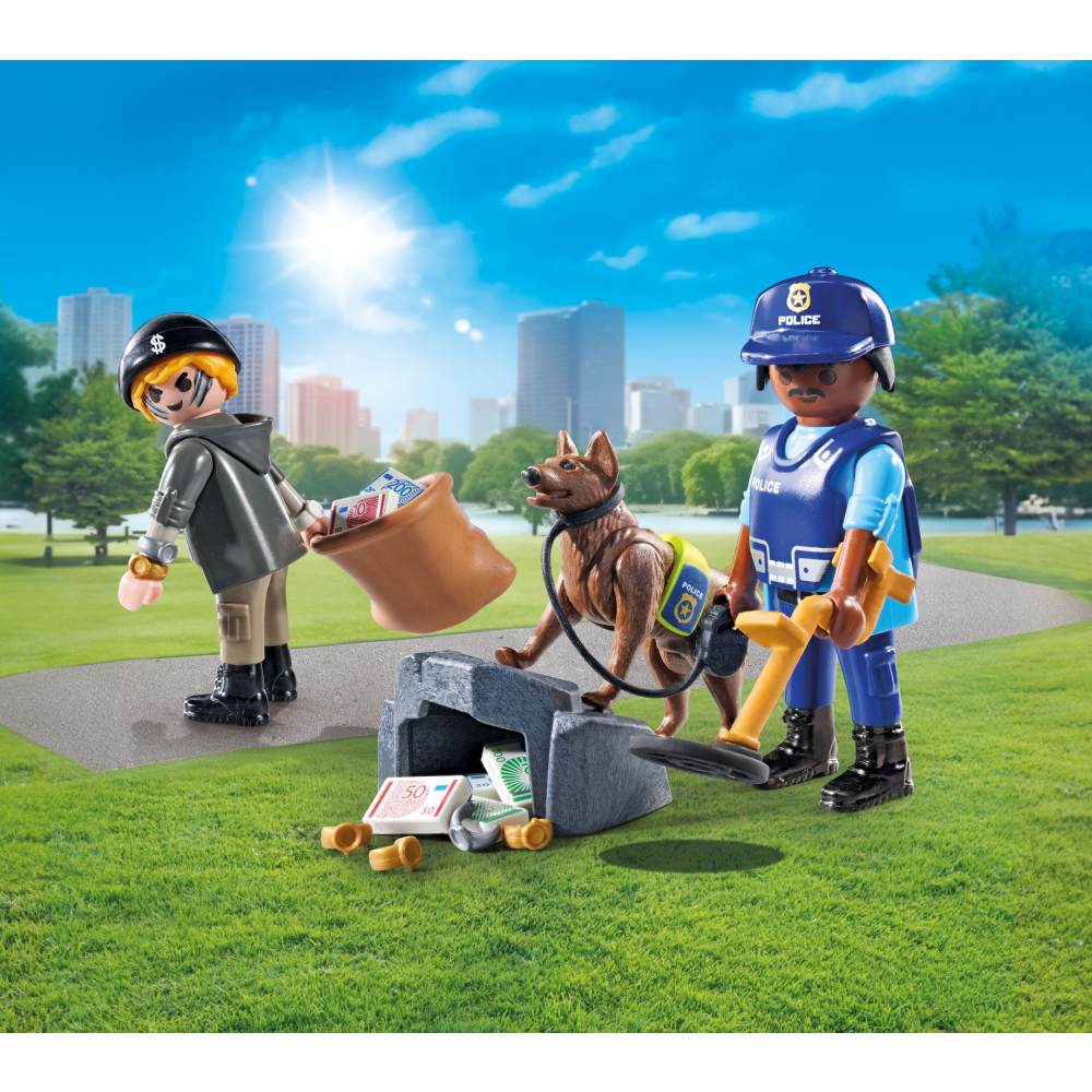 OPERATIUNEA DE CAUTARE A POLITISTULUI - PLAYMOBIL ACTION HEROES  (PM71731)