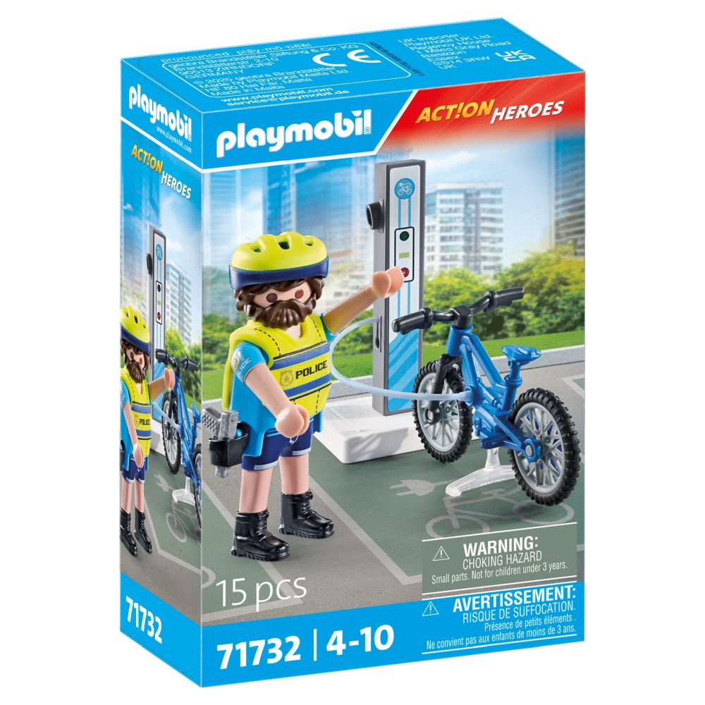 POLITIST CU BICICLETA - PLAYMOBIL ACTION HEROES  (PM71732)