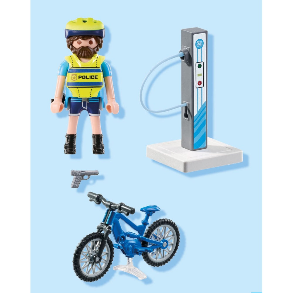 POLITIST CU BICICLETA - PLAYMOBIL ACTION HEROES  (PM71732)