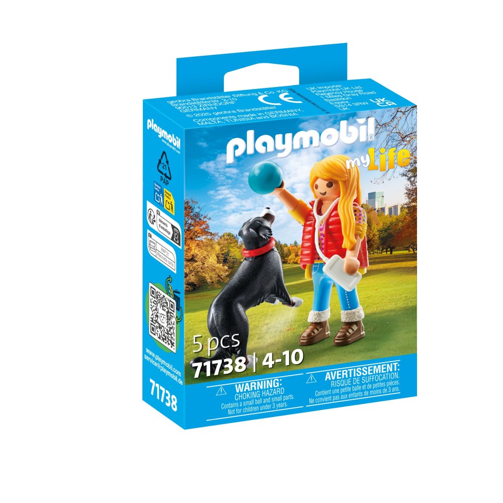 FIGURINA FEMEIE CU ANIMALUT DE COLECTIE CAINE DE MUNTE - PLAYMOBIL MY LIFE  (PM71738)