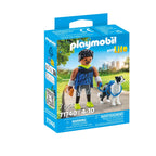 FIGURINA ALERGATOR CU ANIMALUT DE COLECTIE CAINE BORDER COLLIE - PLAYMOBIL MY LIFE  (PM71740)