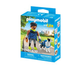 FIGURINA ALERGATOR CU ANIMALUT DE COLECTIE CAINE BORDER COLLIE - PLAYMOBIL MY LIFE  (PM71740)