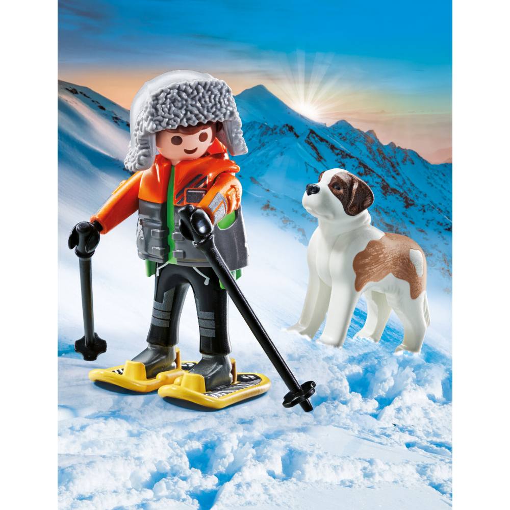FIGURINA DRUMET CU ANIMALUT DE COLECTIE CAINE SAINT BERNARD - PLAYMOBIL MY LIFE  (PM71741)