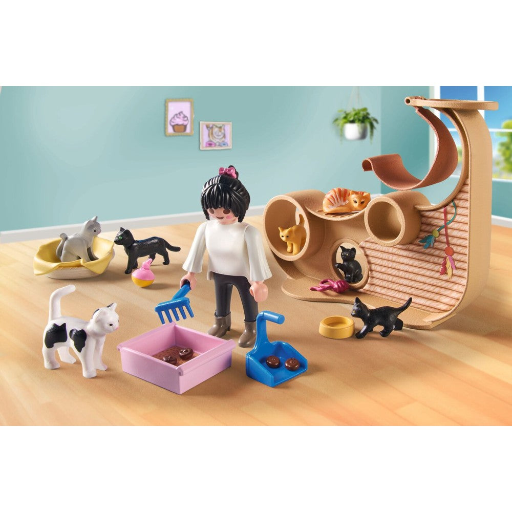 CAFENEAUA PISICILOR - PLAYMOBIL MY LIFE  (PM71744)