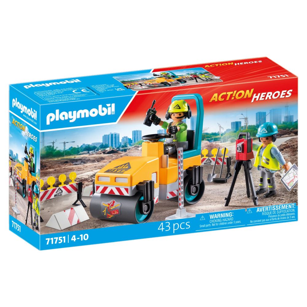 COMPACTOR ASFALT PLAYMOBIL - PLAYMOBIL ACTION HEROES  (PM71751)
