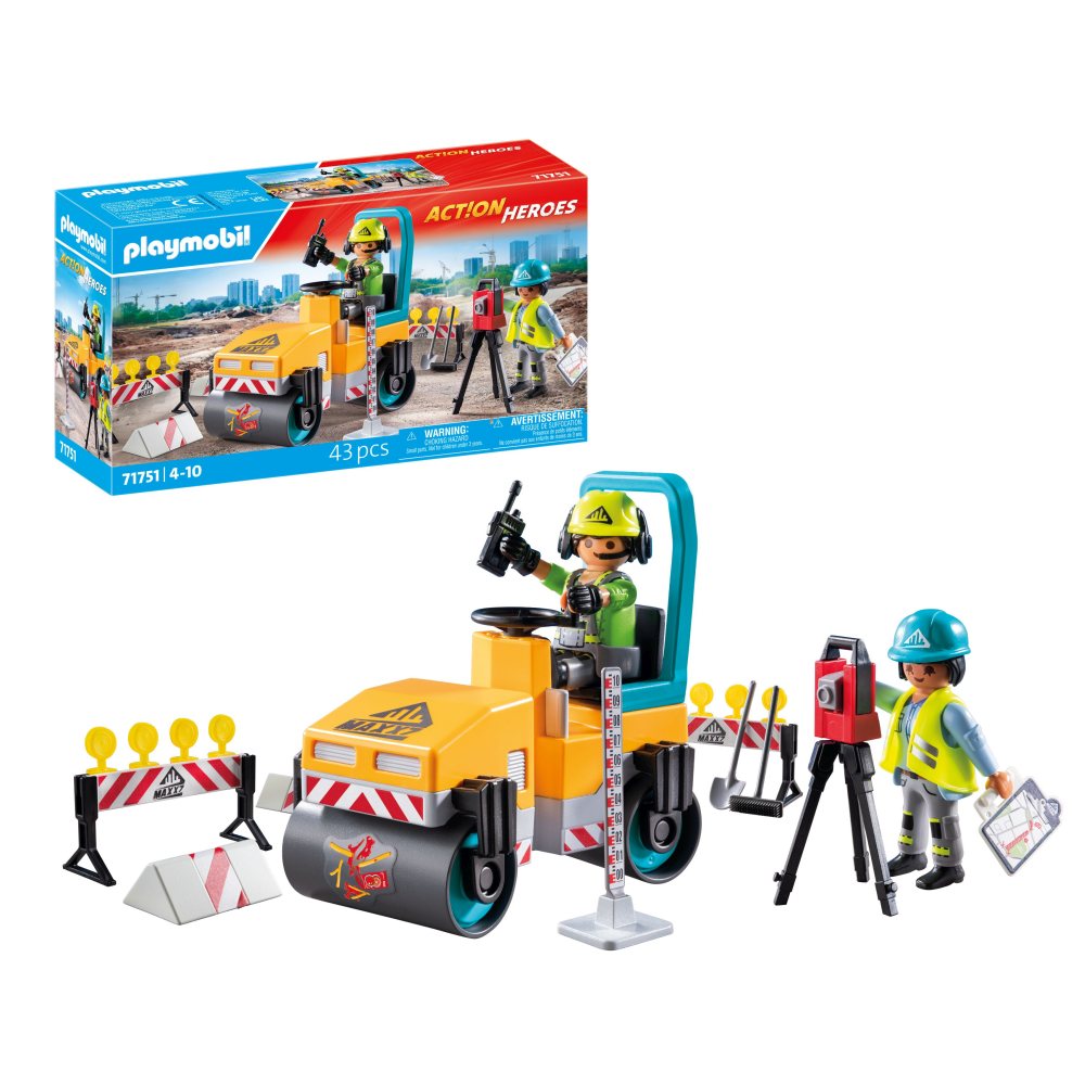 COMPACTOR ASFALT PLAYMOBIL - PLAYMOBIL ACTION HEROES  (PM71751)