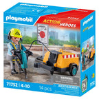 MUNCITOR CU CIOCAN DEMOLATOR PLAYMOBIL - PLAYMOBIL ACTION HEROES  (PM71752)