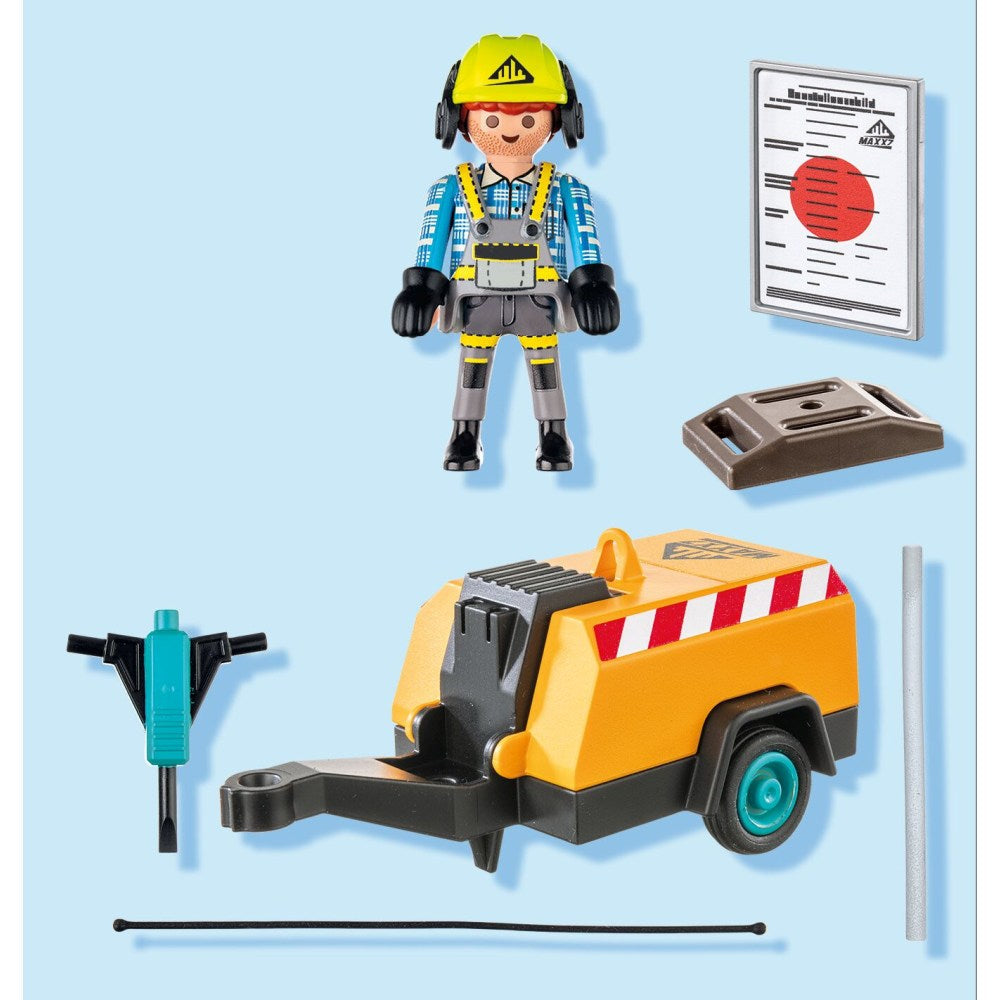 MUNCITOR CU CIOCAN DEMOLATOR PLAYMOBIL - PLAYMOBIL ACTION HEROES  (PM71752)