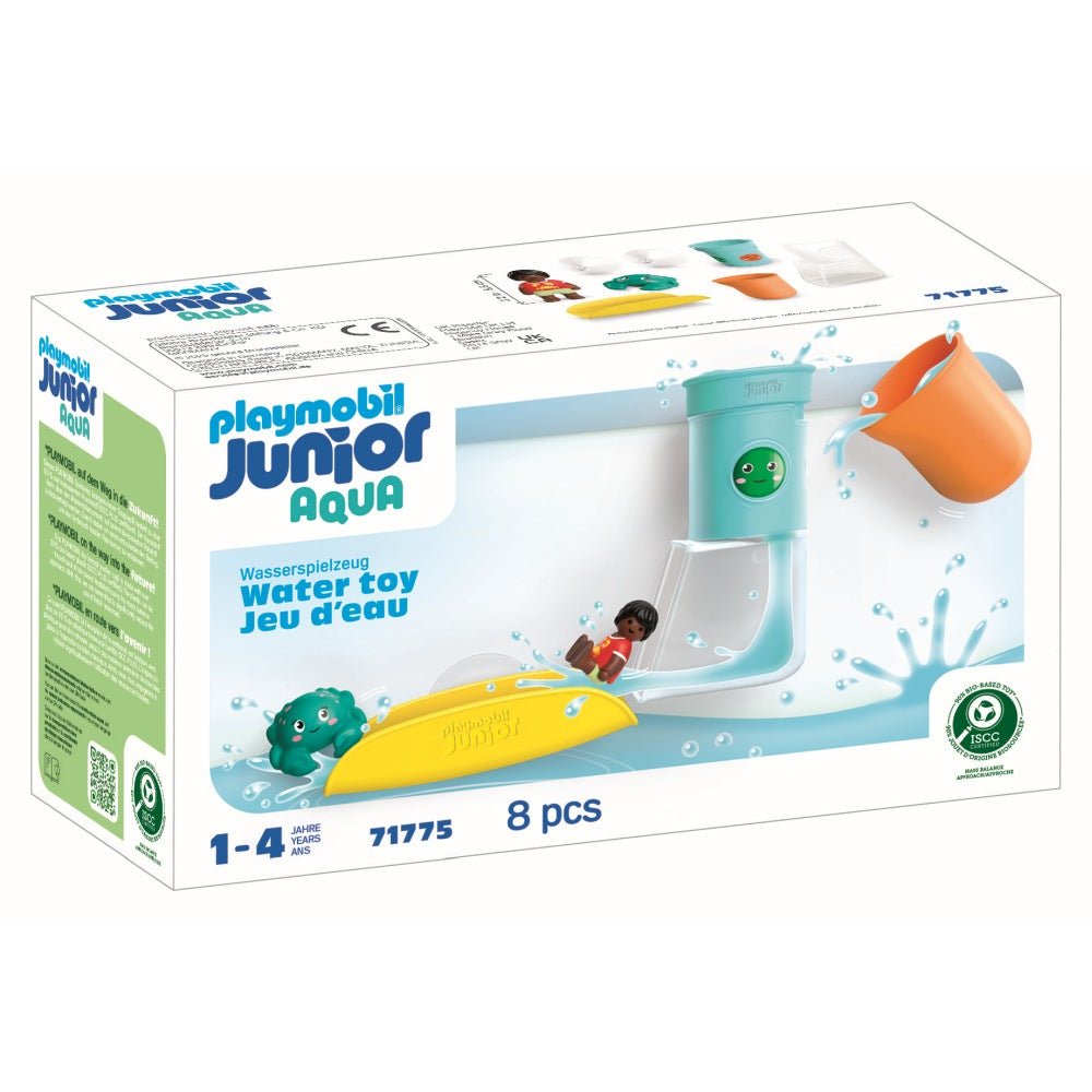 JUNIOR AQUA DEZVOLTARE PRIN JOACA REZERVOR DE APA CU TOBOGAN - PLAYMOBIL JUNIOR (PM71775)