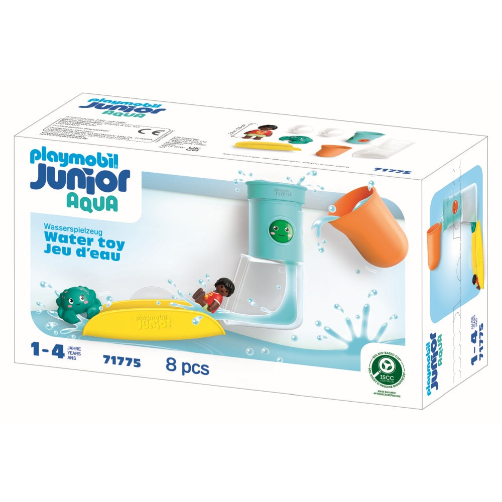 JUNIOR AQUA DEZVOLTARE PRIN JOACA REZERVOR DE APA CU TOBOGAN - PLAYMOBIL JUNIOR (PM71775)
