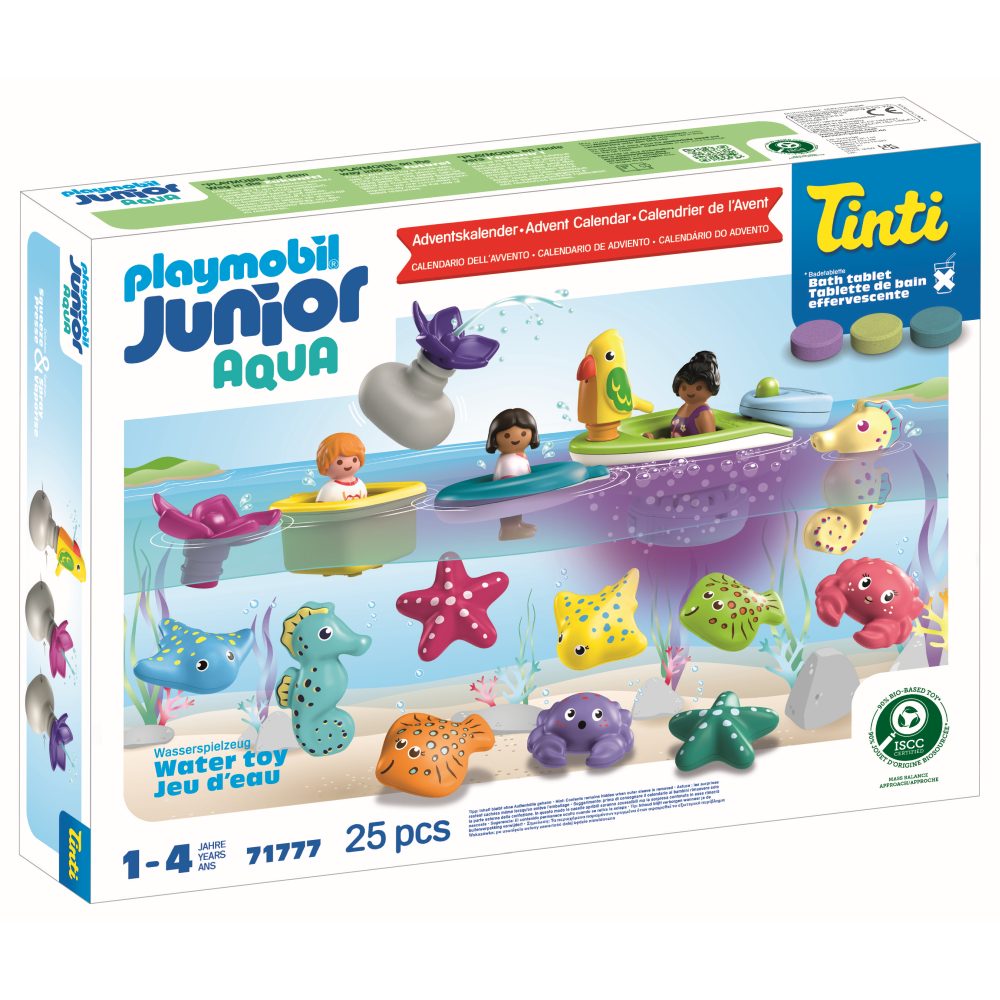 CALENDAR DE CRACIUN JUNIOR AQUA SI TINTI JUCARII DE BAIE - PLAYMOBIL CHRISTMAS (PM71777)