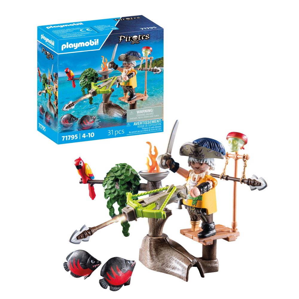 PIRAT PLAYMOBIL CU BALISTA - PLAYMOBIL PIRATES  (PM71795)